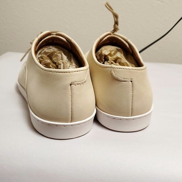 New ALLEN EDMONDS Leather Tan Cream Err Park Ave. Sneaker Oxford Shoes Sz 7.5 D main image 4